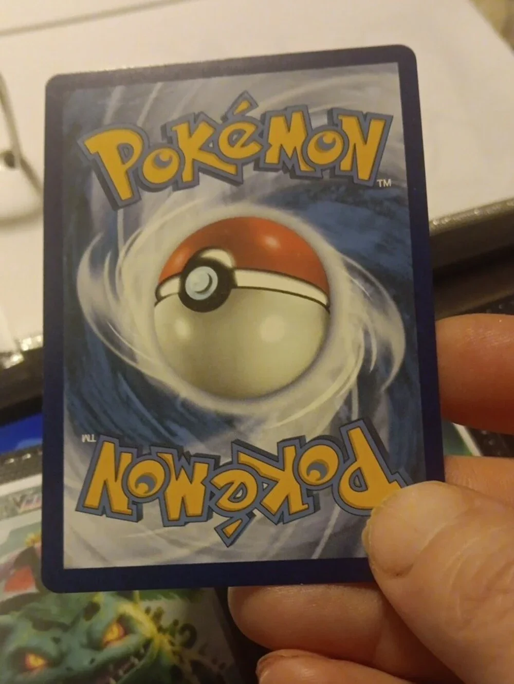 Pokemon Pawniard Card - Silver, Red, Green Artwork